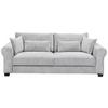 3-sitzer-sofa Mit Schlaf- Funktion Angelina Grau Kord - Schwarz/Grau, Basics, Textil (250/95/125cm) - MID.YOU
