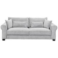 3-sitzer-sofa Mit Schlaf- Funktion Angelina Grau Kord - Schwarz/Grau, Basics, Textil (250/95/125cm) - MID.YOU