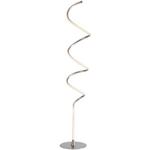 LED-Stehlampe Alicia Silberfarben, Spiralförmig - Sandfarben/Silberfarben, MODERN, Kunststoff/Metall (25/125cm) - Luca Bessoni