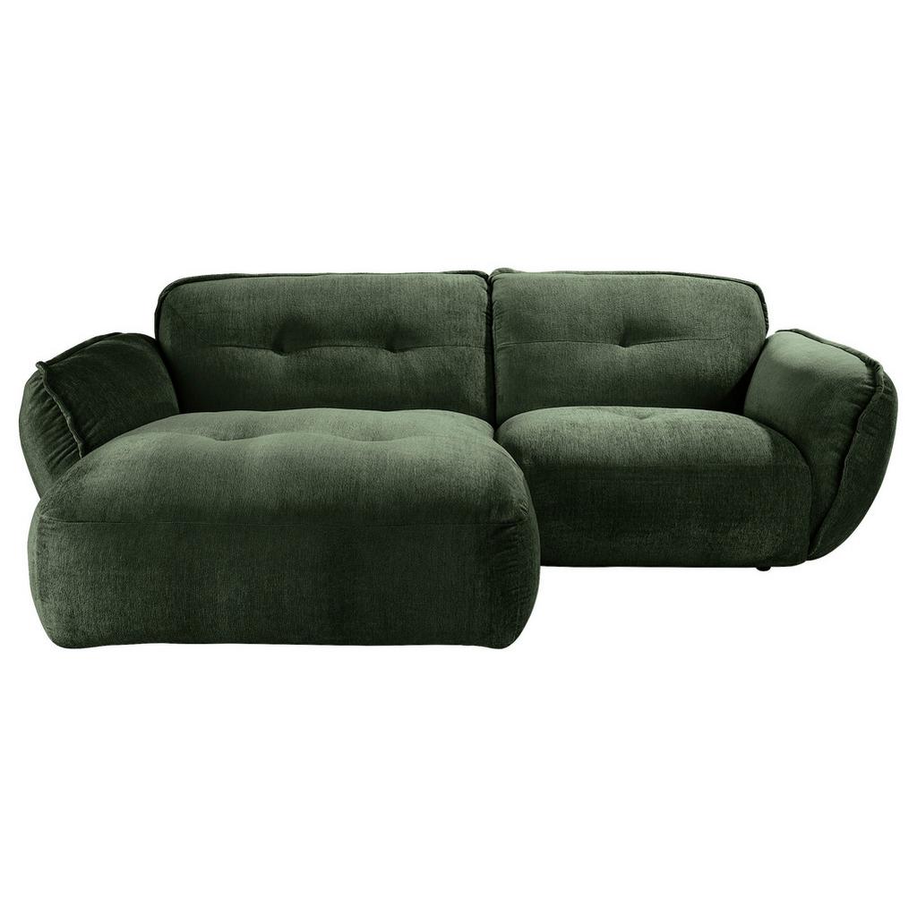 Ecksofa Fluffy Dunkelgrün S: 184x269 cm