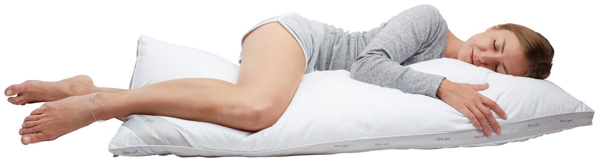 POLŠTÁŘ PRO SPANÍ NA BOKU Wellnes, 40/120 cm - bílá, textil (40/120cm) - Nadana