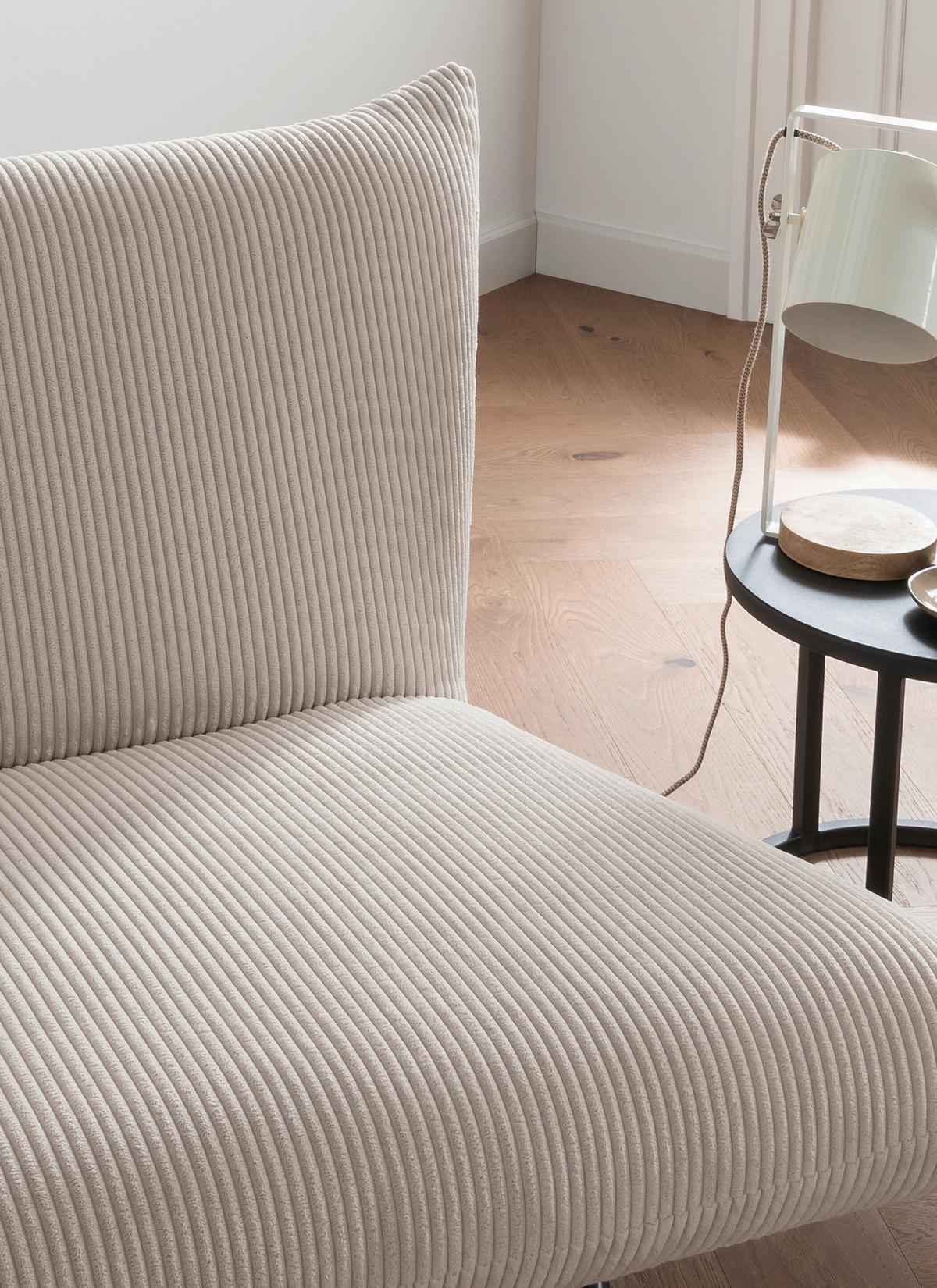 Relaxsessel Cremona Stoffbezug Beige - Beige/Schwarz, Design, Textil (100/78/96cm) - Livetastic