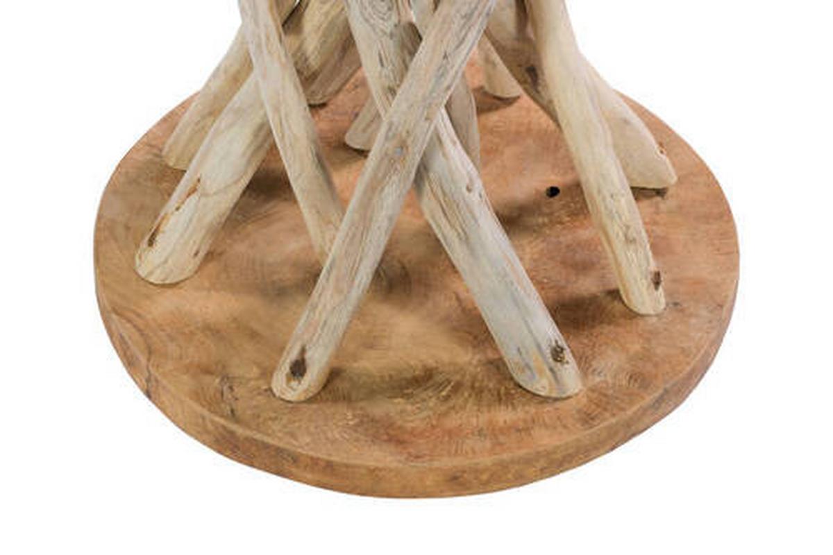 Beistelltisch aus Teakholz Rund Radix, Natur - Naturfarben, Natur, Holz (40/55/40cm) - Kayoom