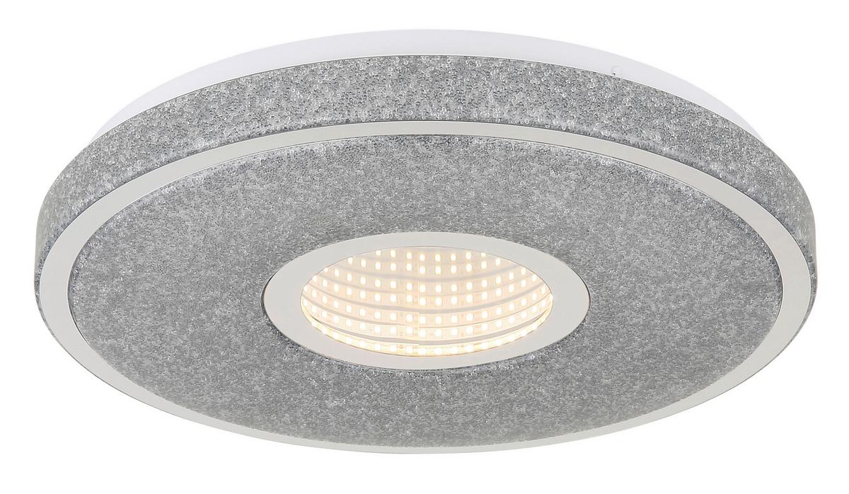 Led-deckenleuchte 41264tk Astania - Klar/Chromfarben, Basics, Kunststoff/Metall (38/6,5cm) - Globo