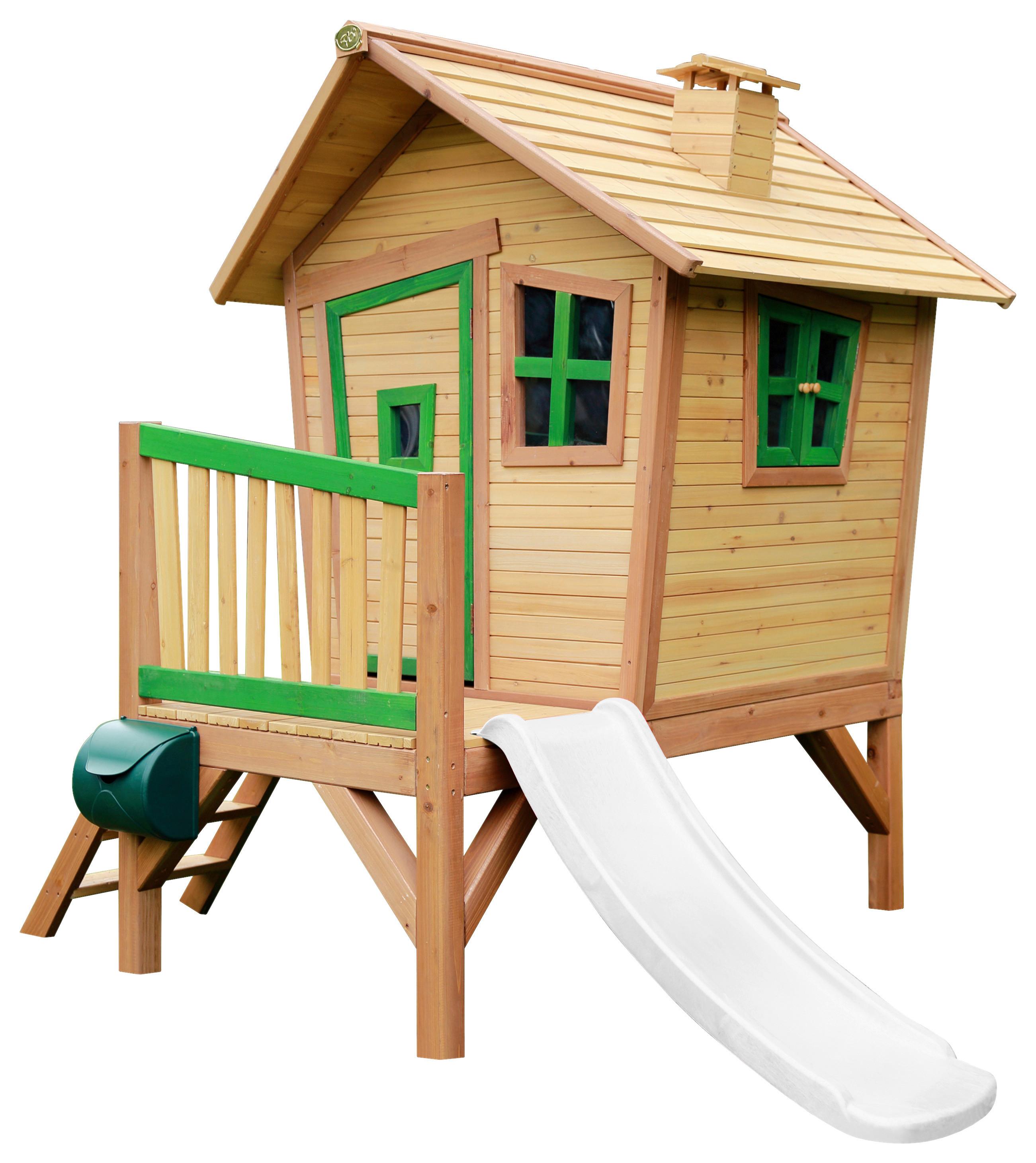 Spielhaus A030.045.90 - Weiß/Braun, KONVENTIONELL, Holz/Kunststoff (264/203/177cm) - Ambia Garden