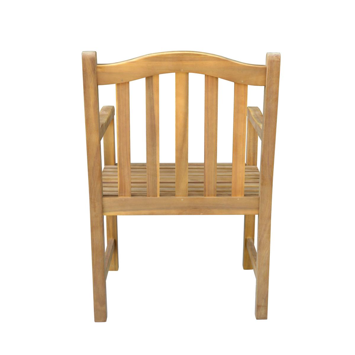 Gartenstuhl mit Armlehnen Akazie, ca. 58x57x89 cm - Akaziefarben, Basics, Holz (58/57/89cm)
