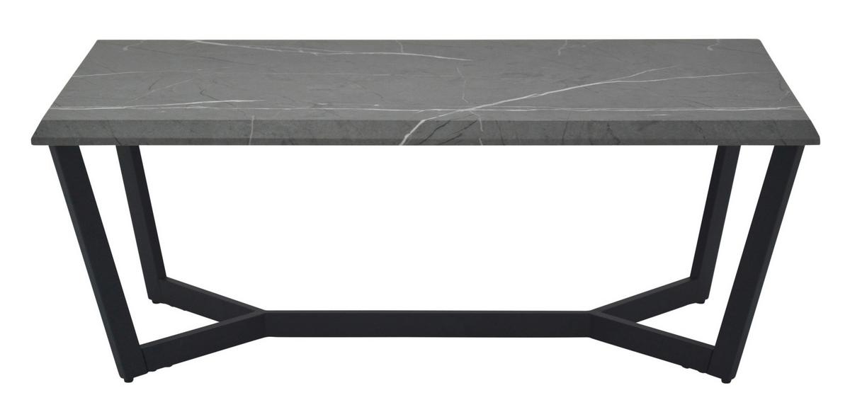 Couchtisch Roland Grau L: 110 Cm - Schwarz/Grau, Design, Holzwerkstoff/Metall (110/60/42cm) - Livetastic