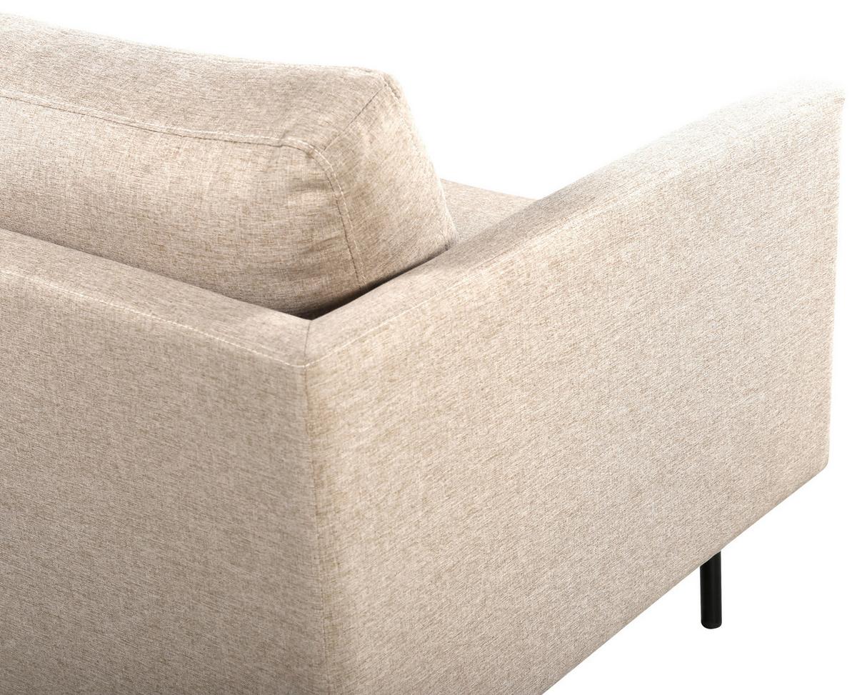 2-sitzer-sofa Zoom - Hellbraun/Beige, Design, Textil/Metall (180/78/80cm) - Livetastic