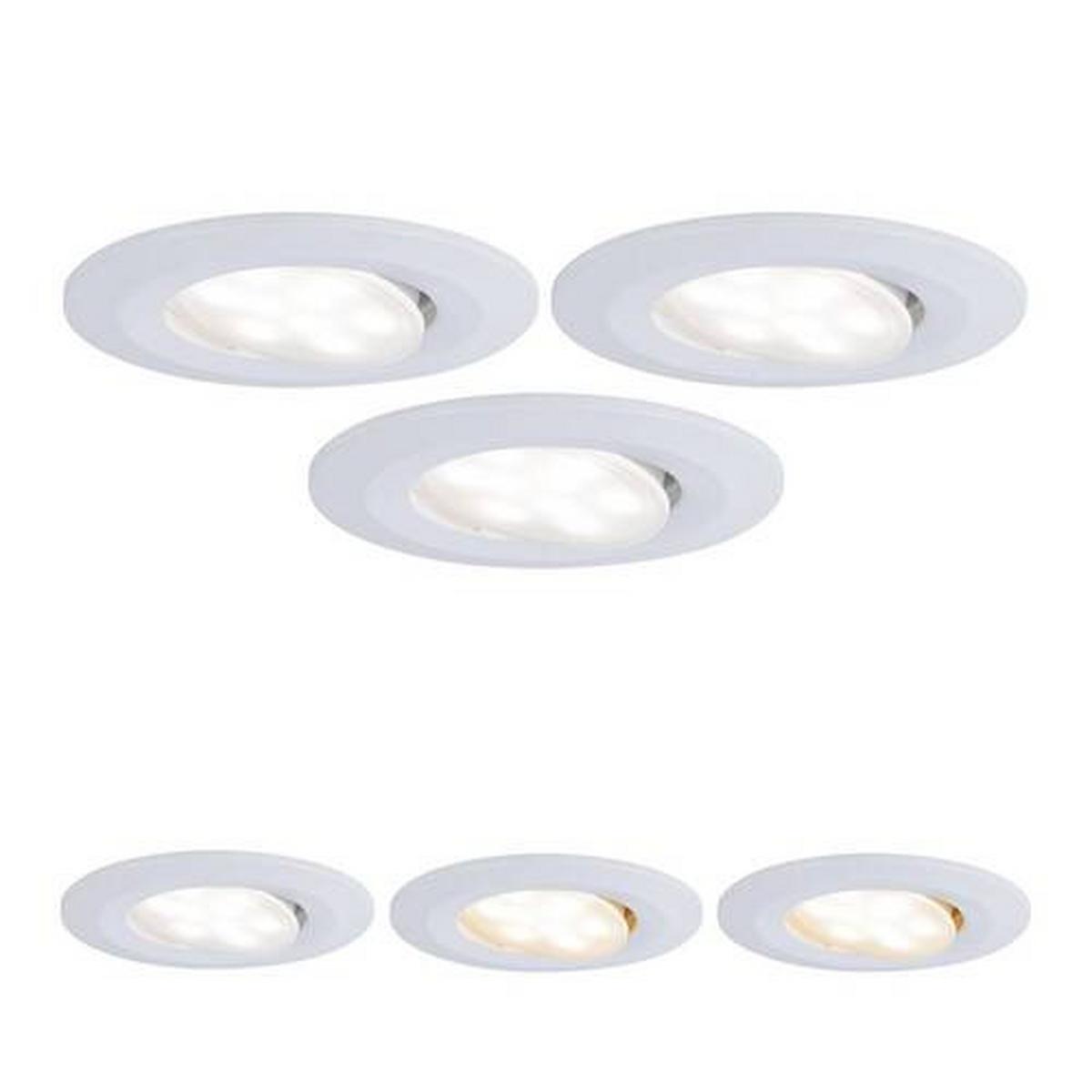 LED-Deckenleuchte Ø 9 cm Weiß Matt Rund - Weiß, Basics, Kunststoff (9cm) - Paulmann