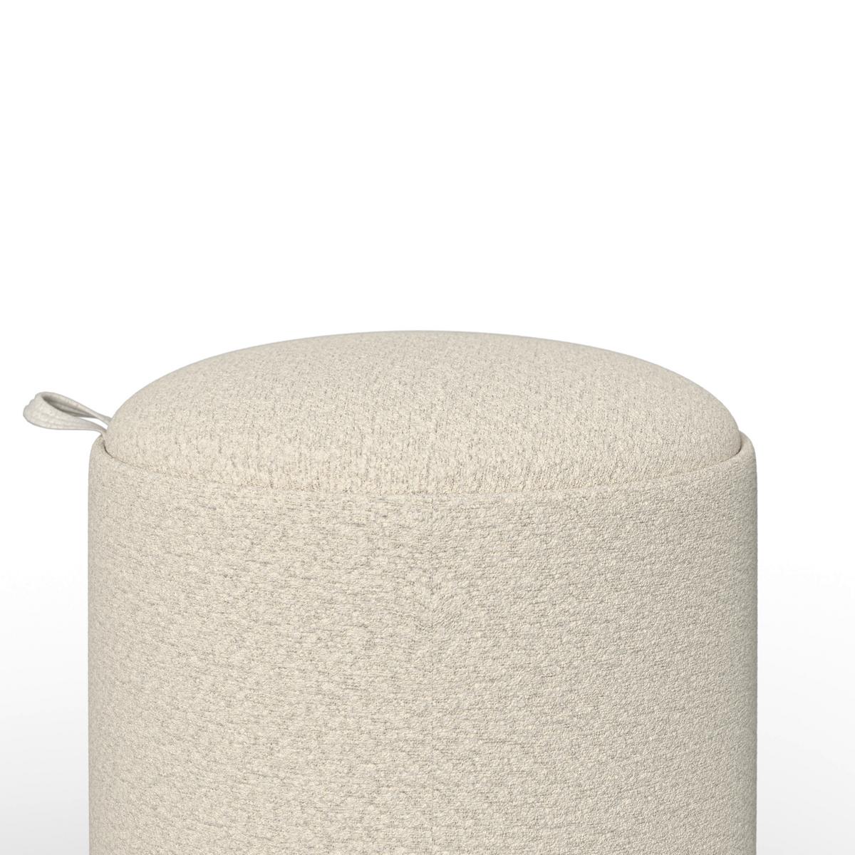 Sada taburetek MELANIE, bílé buklé - bílá, Moderní, kompozitní dřevo/textil (44cm) - Bessagi Home
