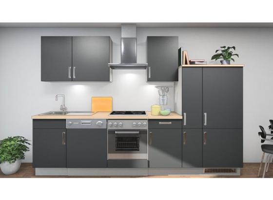 Küchenblock Nora 310 cm Weiß/Schwarz - Eichefarben/Schwarz, MODERN, Holzwerkstoff (310cm) Küchenblock Nora 310 cm Weiß/Schwarz - Eichefarben/Schwarz, MODERN, Holzwerkstoff (310cm)