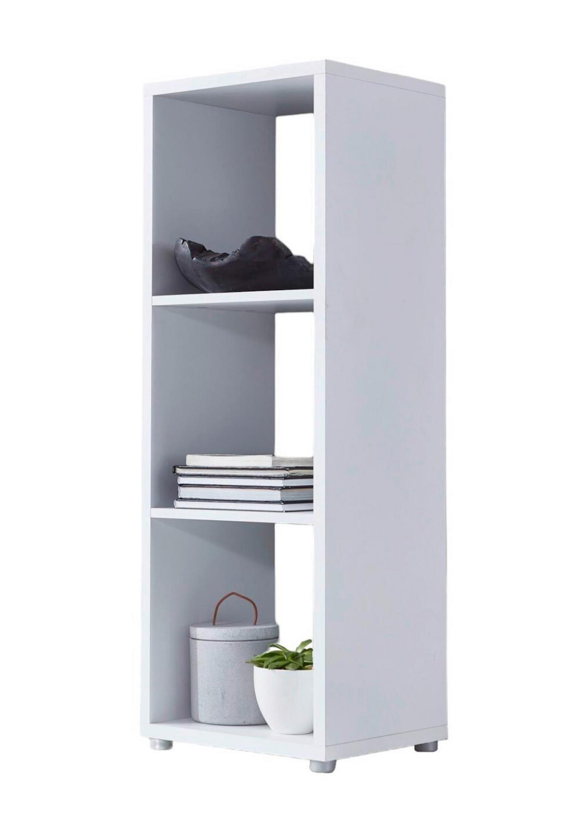 Standregal Nizza Typ 12 - Silberfarben/Weiß, MODERN, Holzwerkstoff (37,5/108,5/33cm) - MID.YOU
