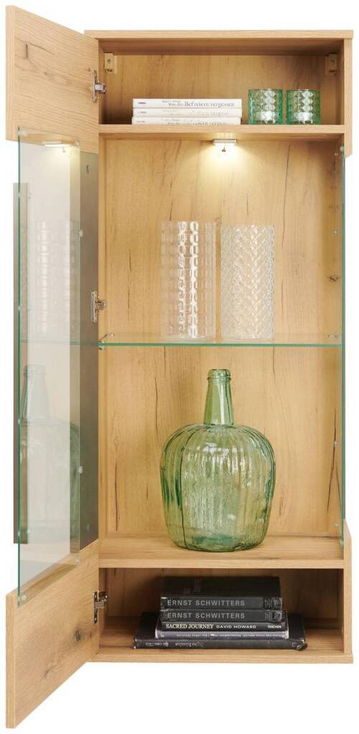 Wohnkombination Modern 3-Tlg. Limit, Matera/Eiche Dekor - MODERN, Glas/Holzwerkstoff (273/193,5/40cm)