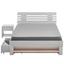 Bettregal Julia 140 cm Buche Massiv White Wash - Weiß, KONVENTIONELL, Holz (120/21/10cm)