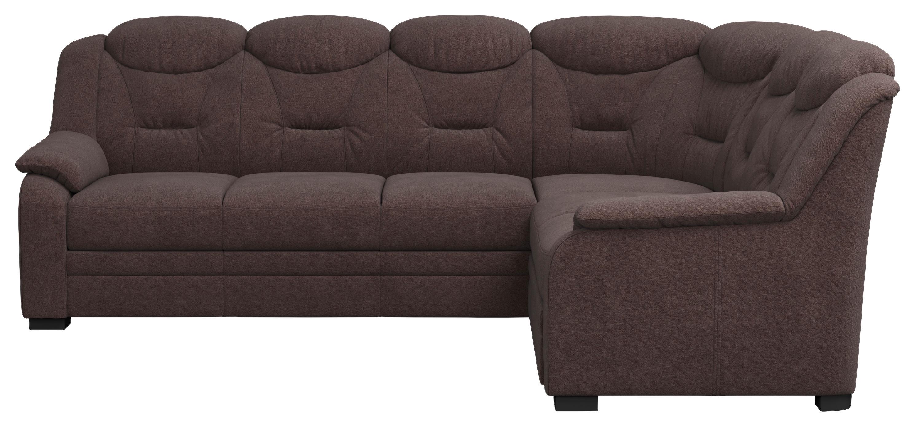 ECKSOFA Marcus Braun S: 263x211 cm - Schwarz/Braun, Basics, Textil (263/211cm) - MID.YOU