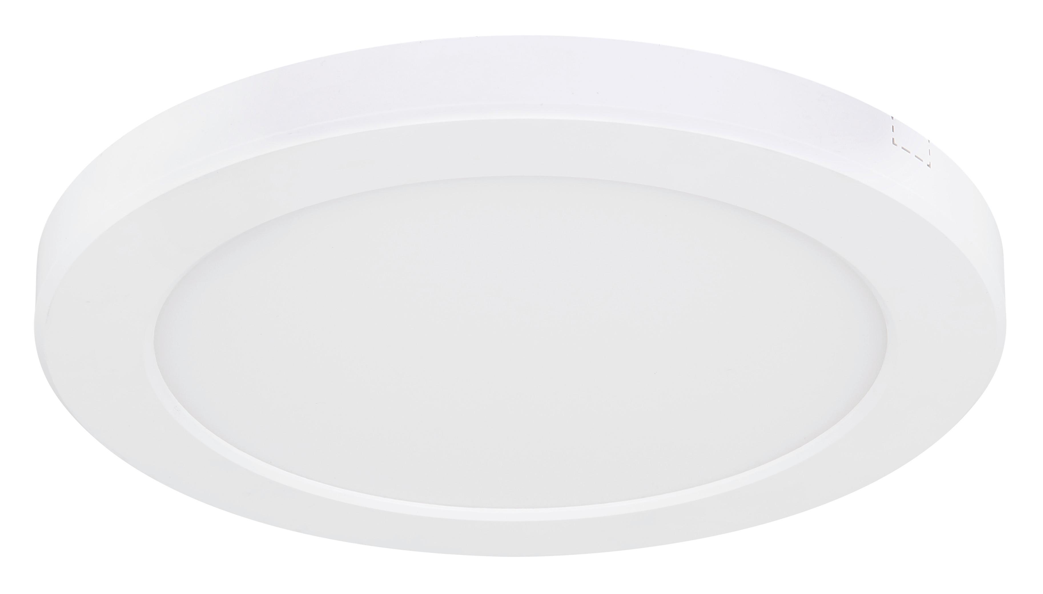 LED-Deckenleuchte Nita Ø 22 cm, Farben Fixierbar - Opal/Weiß, MODERN, Kunststoff (22/1,8cm) - Luca Bessoni