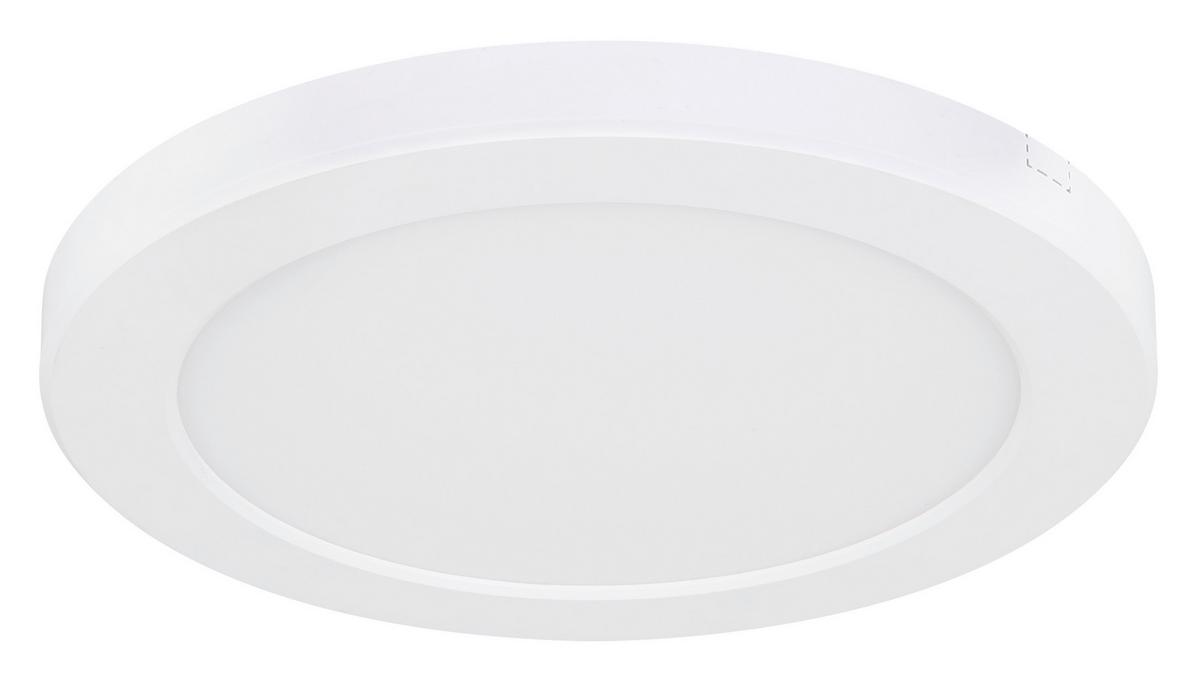 LED-Deckenleuchte Nita Ø 22 cm, Farben Fixierbar - Opal/Weiß, MODERN, Kunststoff (22/1,8cm) - Luca Bessoni