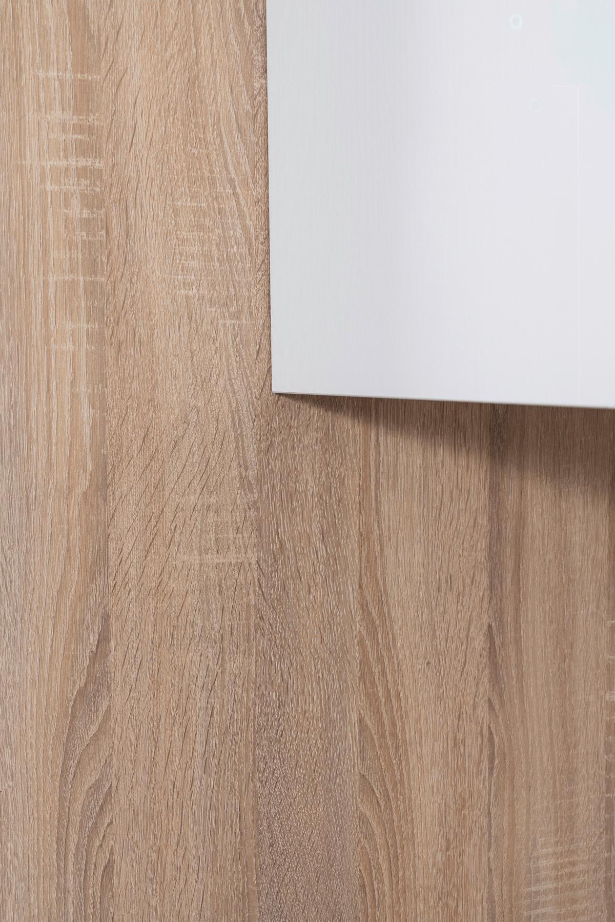 Küchenblock Lorena Küchenblock 335 cm - Weiß Hochglanz/Eichefarben, Basics, Holzwerkstoff (335cm) - Respekta