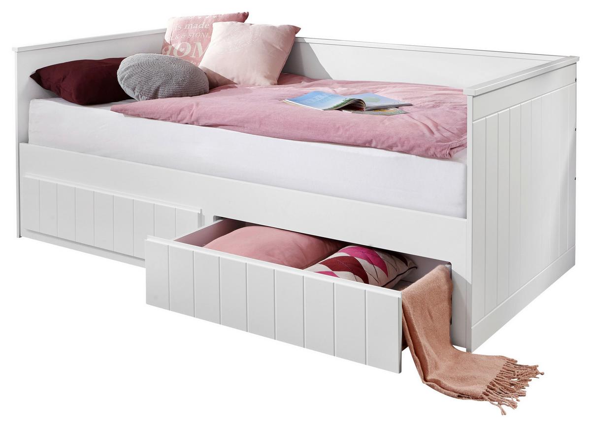 Kihúzható Ágy Timmi - fehér, Modern, faalapú anyag (90/200cm) - MID.YOU