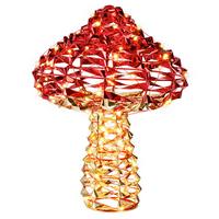 LED-DEKOLEUCHTE Batteriebetrieb - Rot/Goldfarben, MODERN, Metall (25/25/37cm)