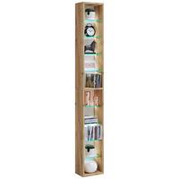 Wandregal Rasito Honigeiche Dekor - Honigeiche, Design, Glas/Holzwerkstoff (21/152/14cm) - MID.YOU
