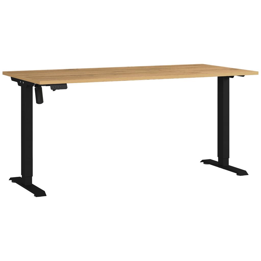 Schreibtisch Profi Schwarz/Eiche Dekor L: 160cm