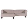 Ecksofa Jonte Beige S: 160x260 cm - Dunkelbraun/Beige, Design, Textil (160/260cm) - MID.YOU