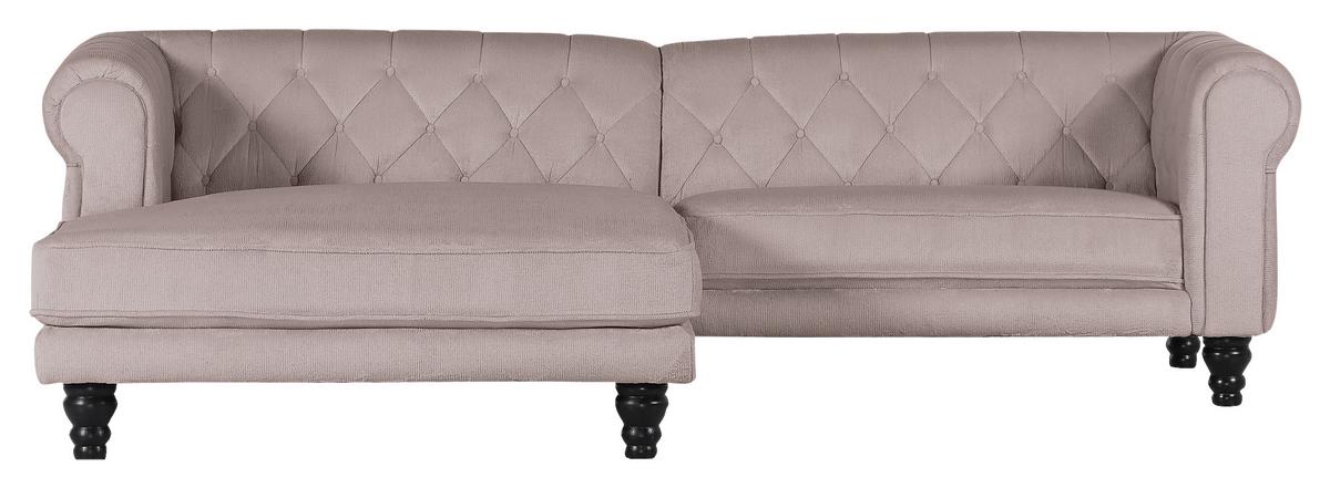 Ecksofa Jonte Beige S: 160x260 Cm - Dunkelbraun/Beige, Design, Textil (160/260cm) - MID.YOU