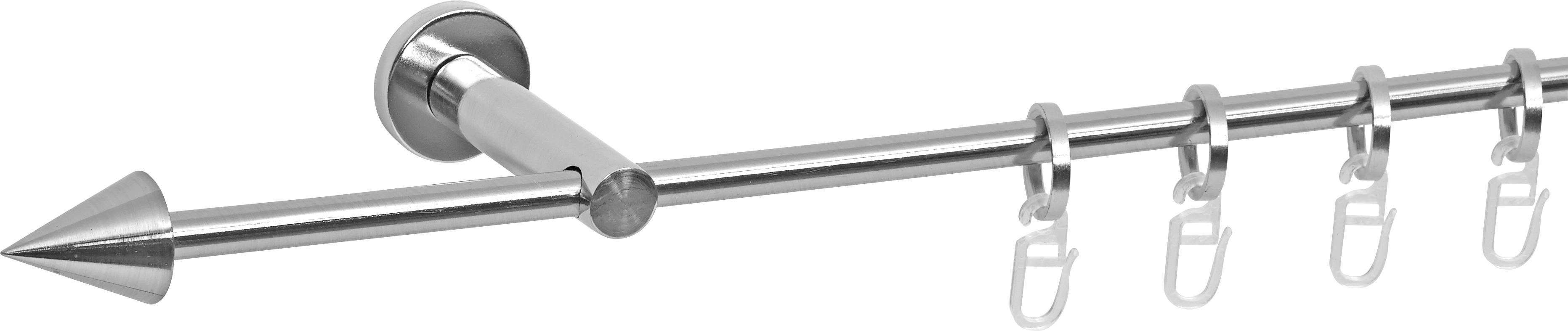 Sada Tyčí Na Závesy Niko, 120cm - farby ušľachtilej ocele, kov (120-210cm) - Modern Living