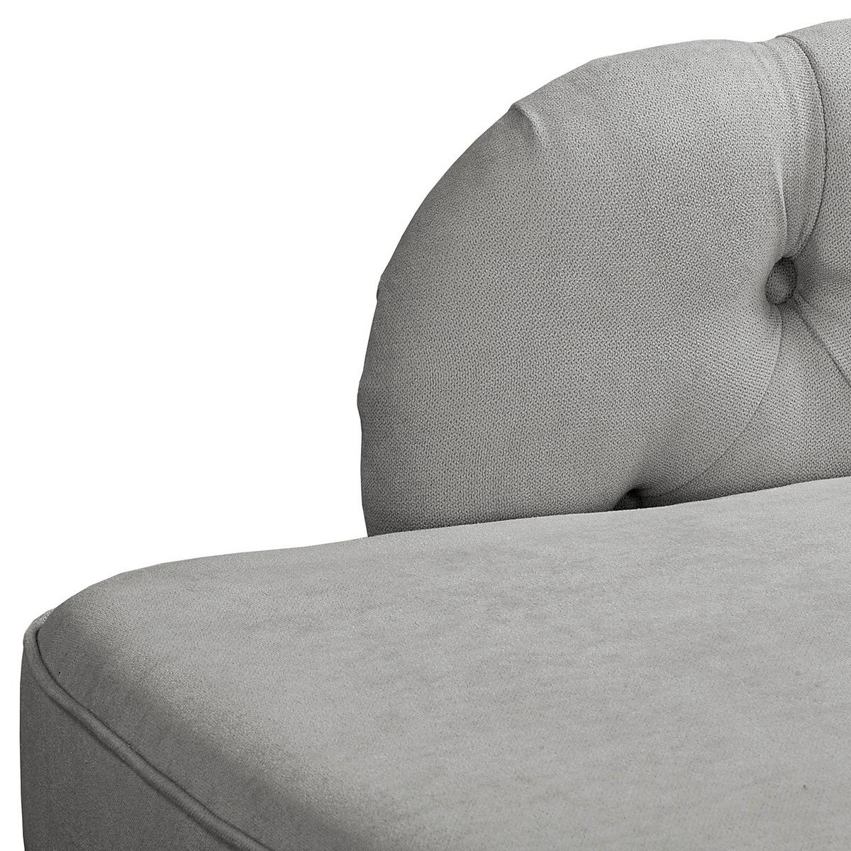 Récamiere Pako Grau B: 185cm - Braun/Grau, Design, Textil (185/93/75cm) - Livetastic