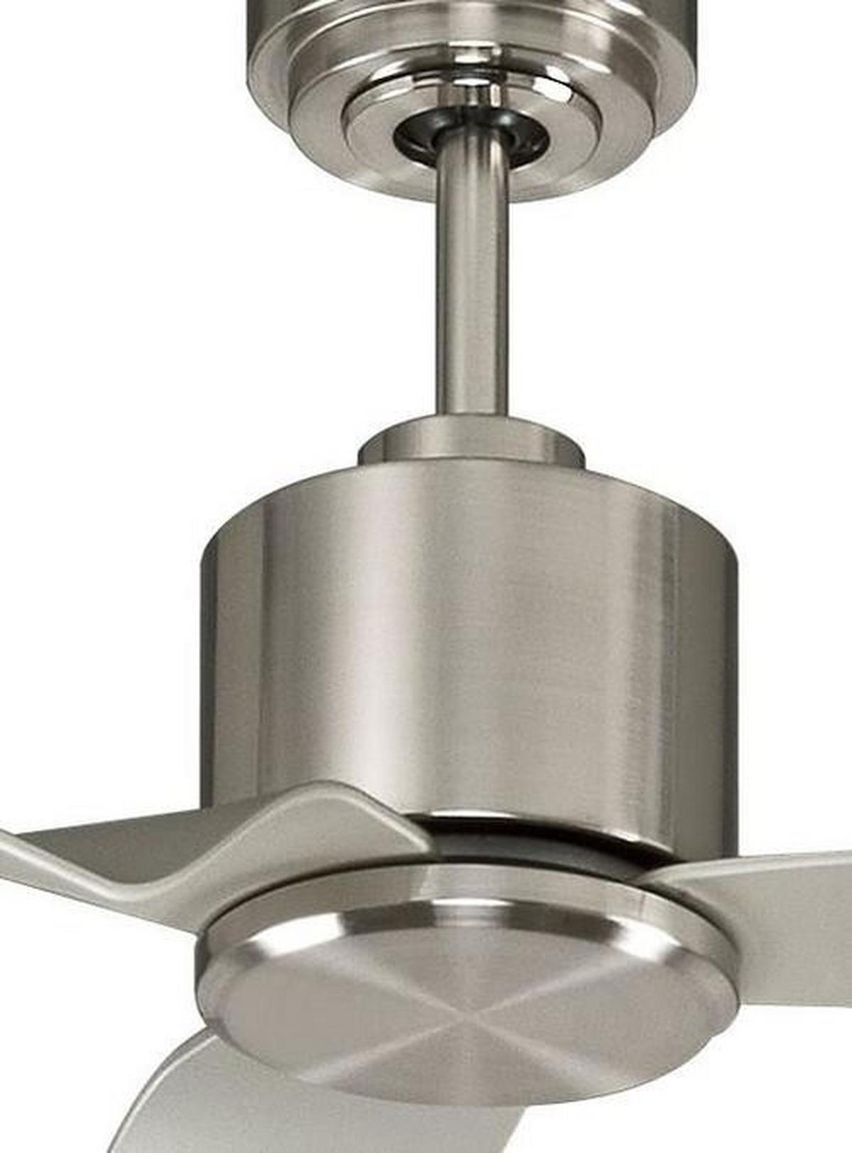 Deckenventilator Airfusion Chrom 3 Flügel, Geräuscharm - Chromfarben/Silberfarben, Basics, Kunststoff/Metall (127/33cm)