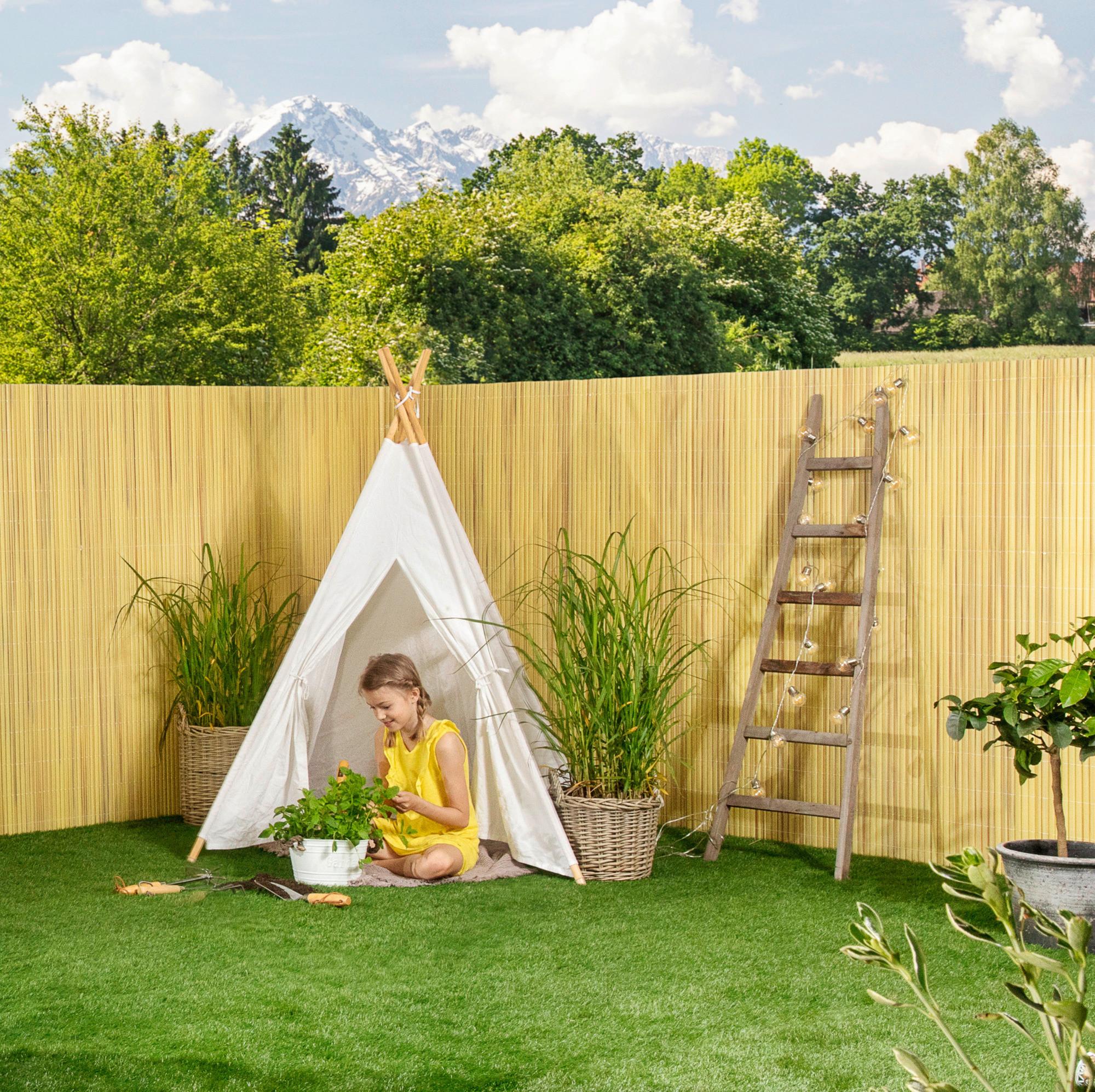 Sichtschutz Presidio Bambus 300x90 cm Witterungsbeständig - Beige, Basics, Kunststoff (300/90cm)