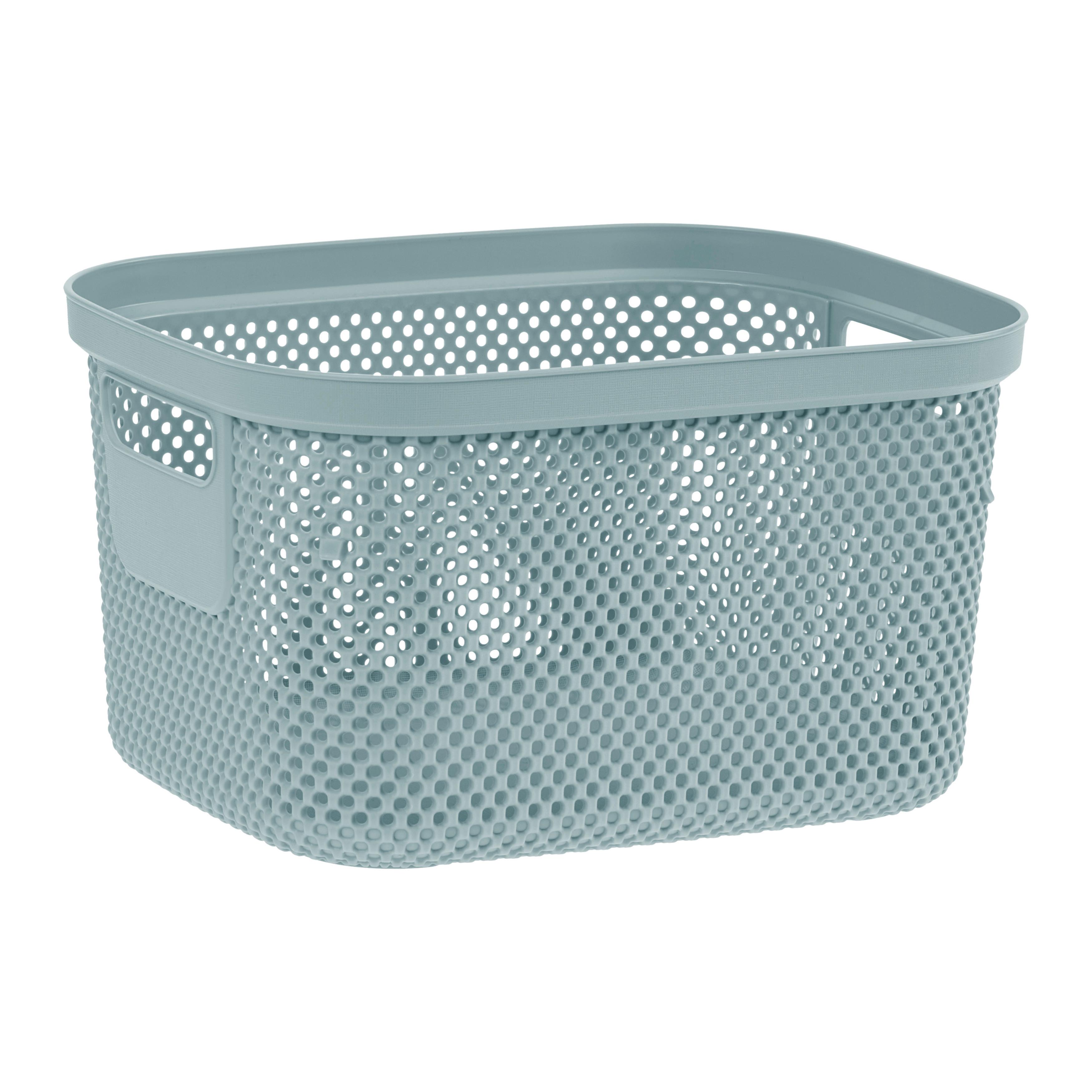 ÚLOŽNÝ KOŠÍK STINE -M- CA. 6L - modrá, Modern, plast (27/21,5/15cm)