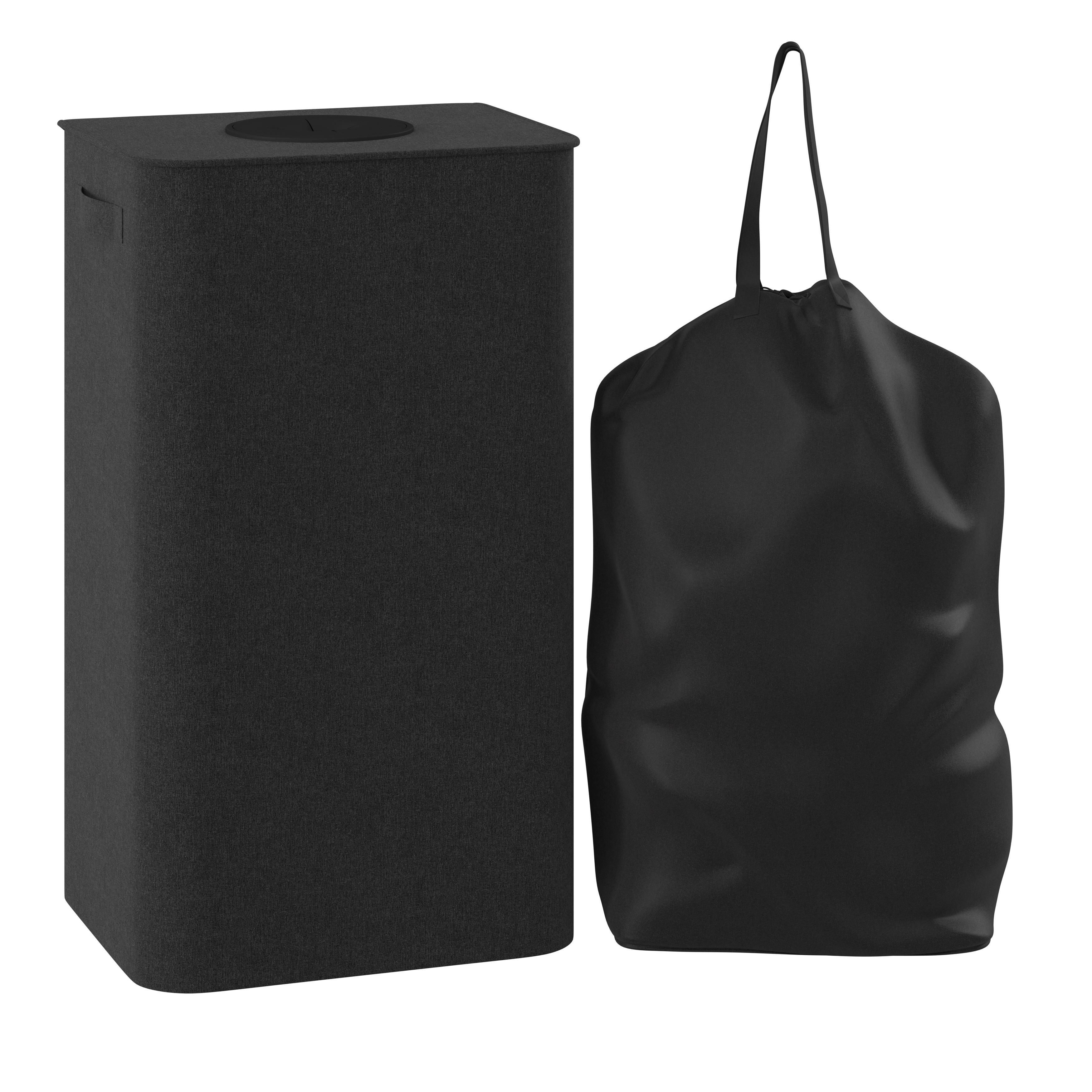 Sammelbehälter Pfand - Schwarz, MODERN, Textil (41/33/74cm) - Homezone