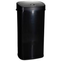 Abfallsammler Clean Vi Schwarz - Silberfarben/Schwarz, MODERN, Kunststoff/Metall (40/78/29cm) - MID.YOU