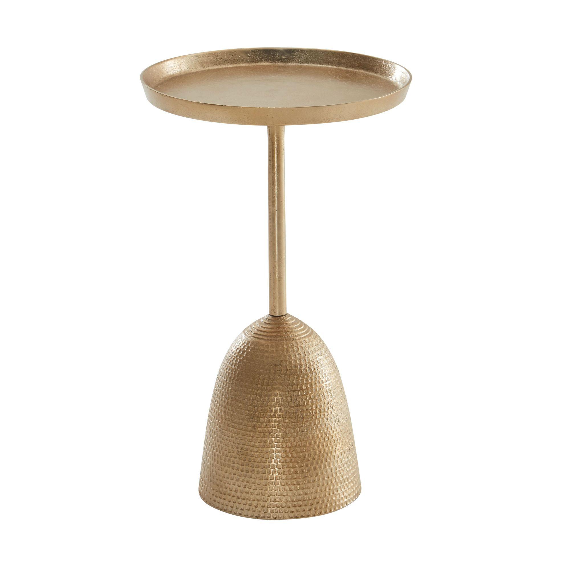 Príručný stolík farba zlatá š: 33cm - zlatá, Design, kov (33/33/53cm) - MID.YOU