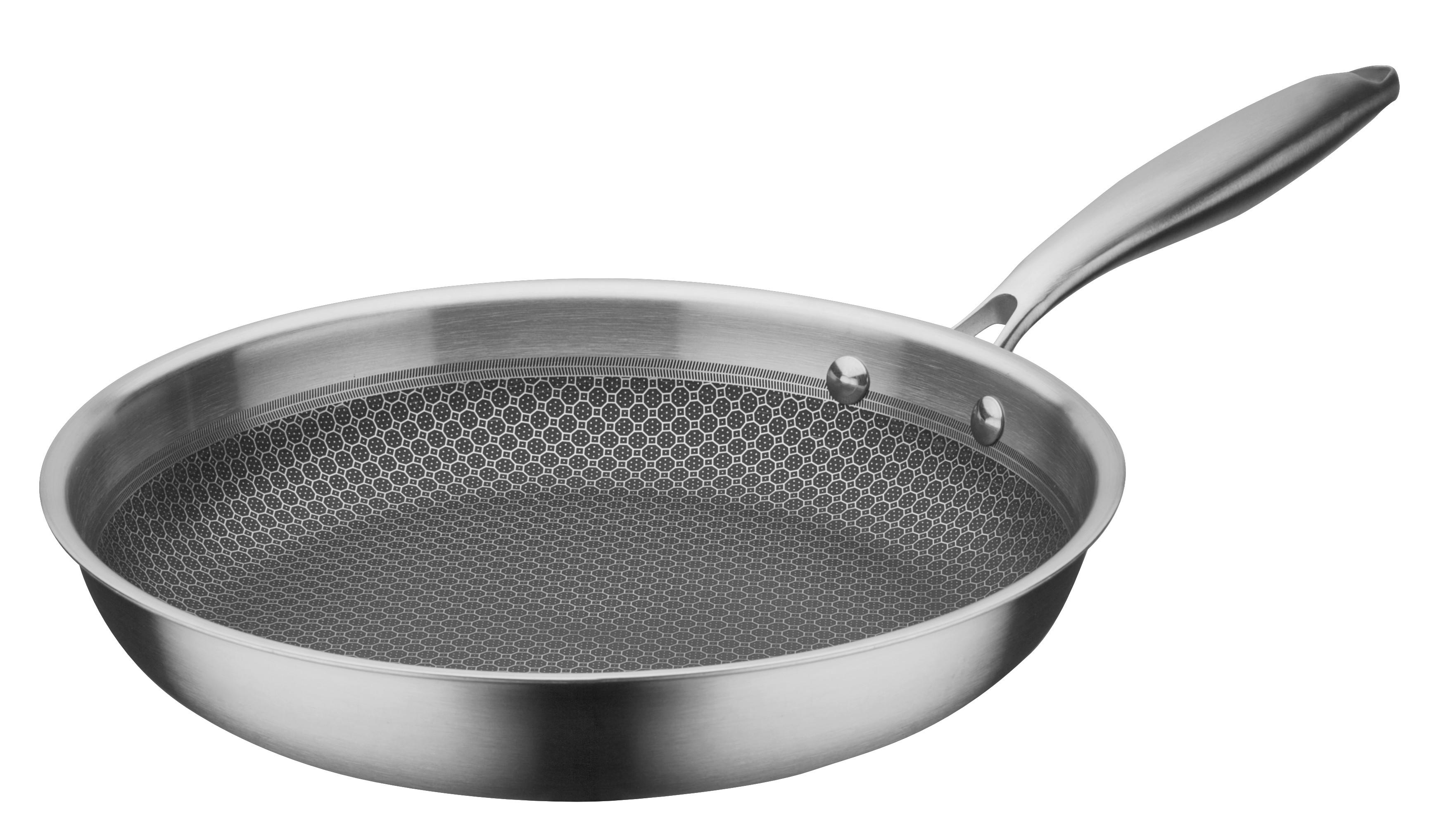 Braftpfanne Inoxxa Black Edelstahlfarben, D: 28cm - Edelstahlfarben, Basics, Metall (28cm) - GSW