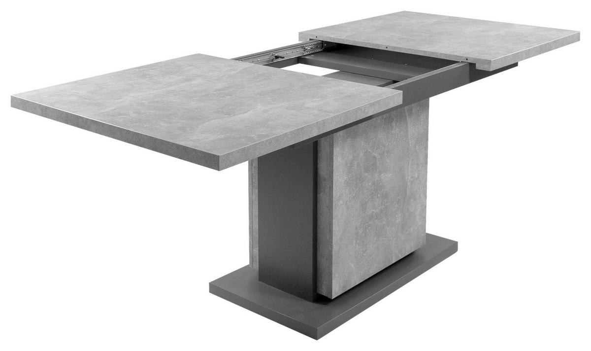 Esstisch Ausziehbar Britta 140-190x80 Cm Grau - Anthrazit/Grau, MODERN, Holzwerkstoff (140/80/75cm) - MID.YOU