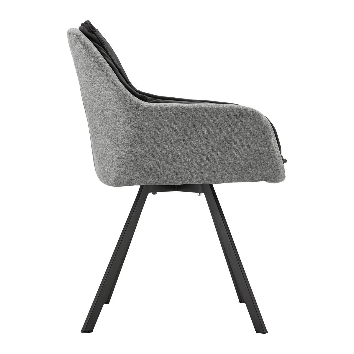 Jedálenská stolička BILLY - čierna/sivá, Modern, kov/drevo (62/85/62cm) - P & B