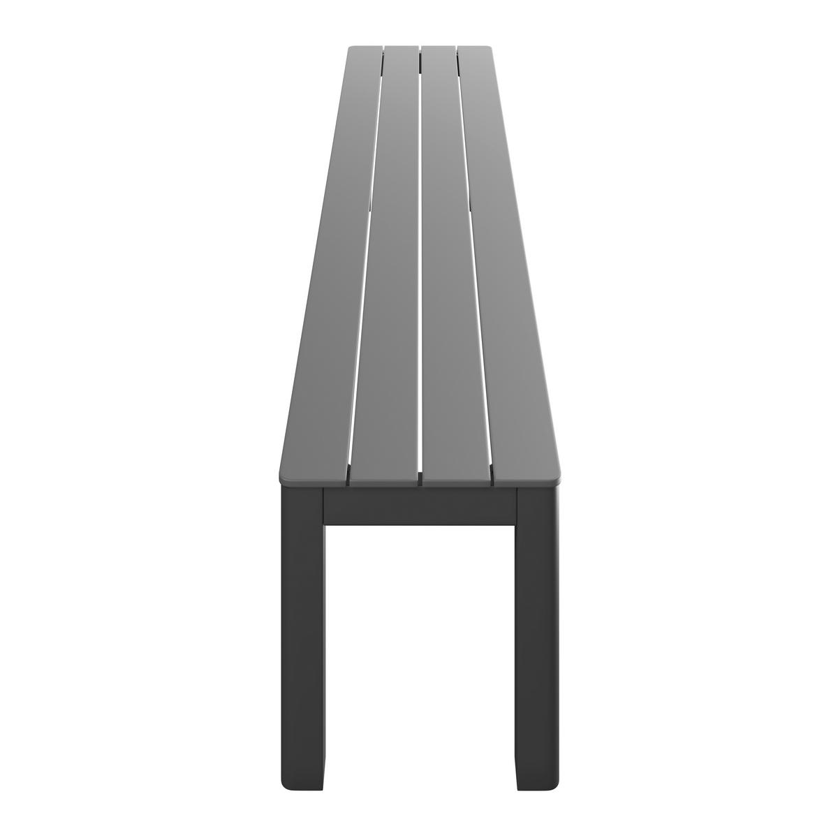 Gartenbank Bogota - Dunkelgrau, Trend, Metall (200/44/39.5cm) - Beldano