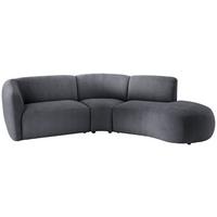 Ecksofa Jesi, Anthrazit S: 276x182 Cm - Anthrazit/Schwarz, MODERN, Textil (276/182cm) - Livetastic