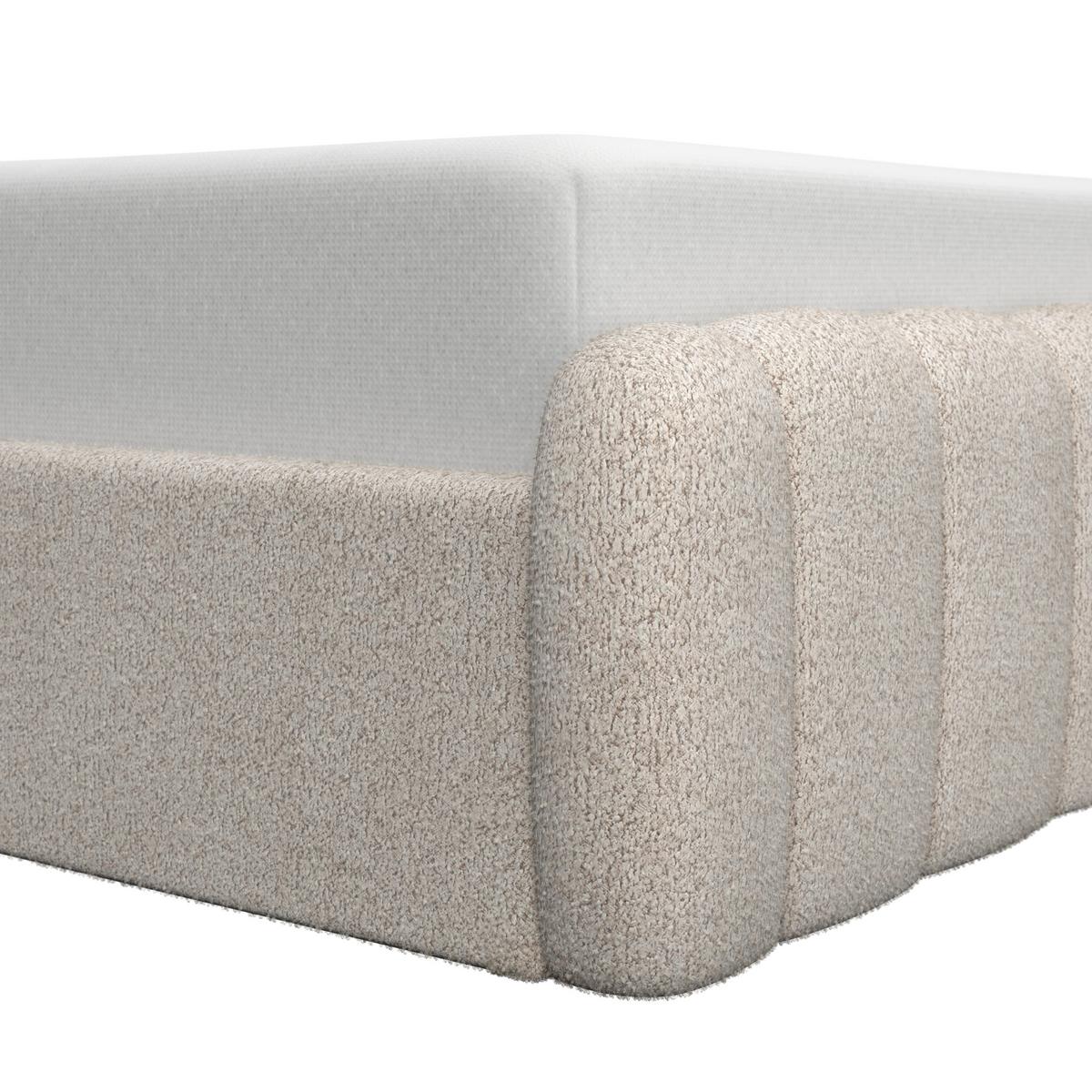 Detská posteľ BELLY 90x200, poťah buklé - béžová, Modern, drevo/textil (90/200cm) - Bessagi Kids