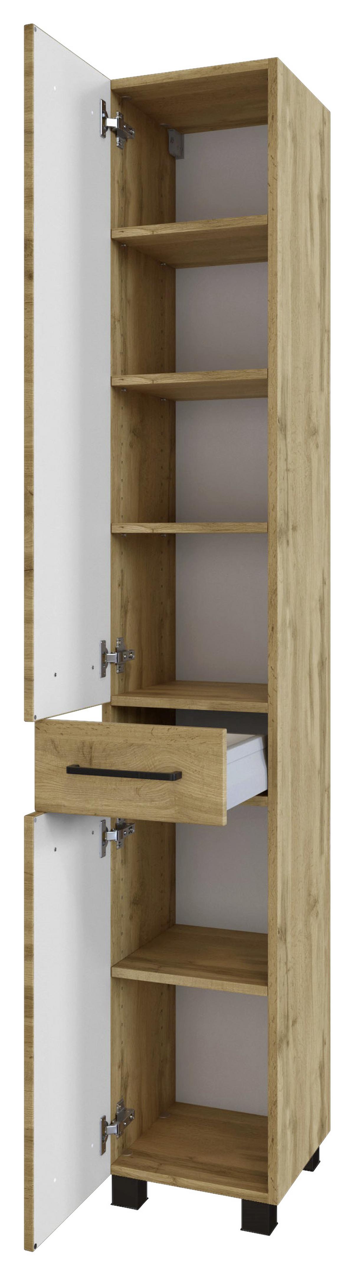 Badmöbel-Set Manchester B: 90 cm Eiche Wotan Dekor - Eichefarben, MODERN, Holzwerkstoff (90cm) - Held