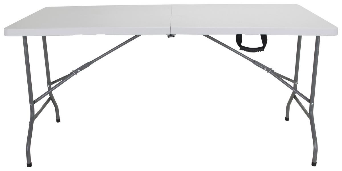 Schreibtisch Easy Up Multi II Weiß - Silberfarben/Weiß, MODERN, Kunststoff/Metall (70/152/74cm) - MID.YOU