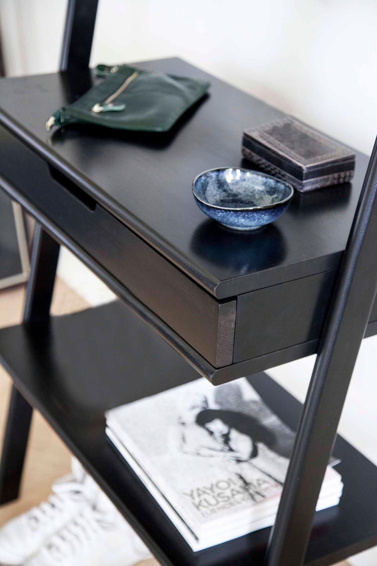 Garderobenpaneel Noble Wandständer - Schwarz, Natur, Holz (70/180/35cm) - MID.YOU