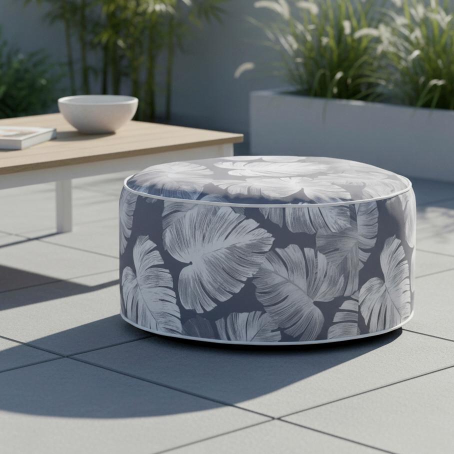 VONKAJŠIA TABURETKA „PUFF“ CASSY - sivá, Modern, textil (53/23/53cm) - Bessagi Garden