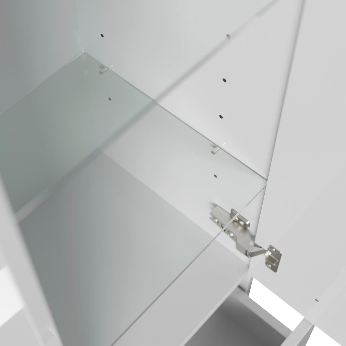 MIDISCHRANK Weiß Hochglanz B: 35,2cm - Weiß Hochglanz, Basics, Glas/Holzwerkstoff (35,2/120/35,8cm) - MID.YOU