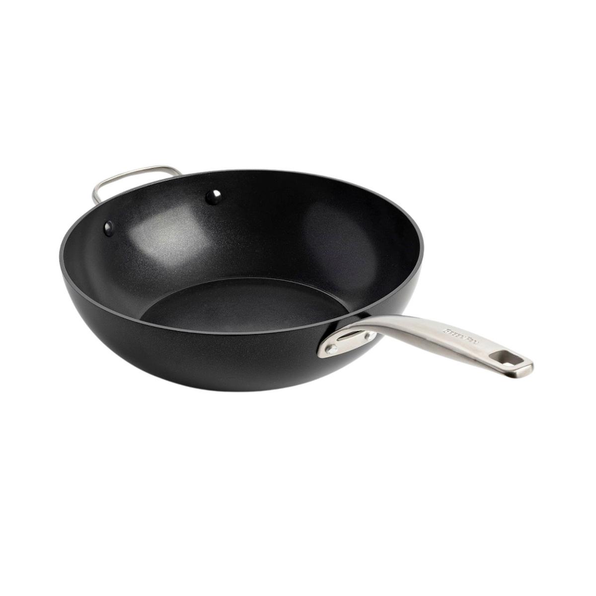 Wokpfanne Copenhagen Schwarz D: 30 Cm - Schwarz, Basics, Metall (30cm) - GreenPan