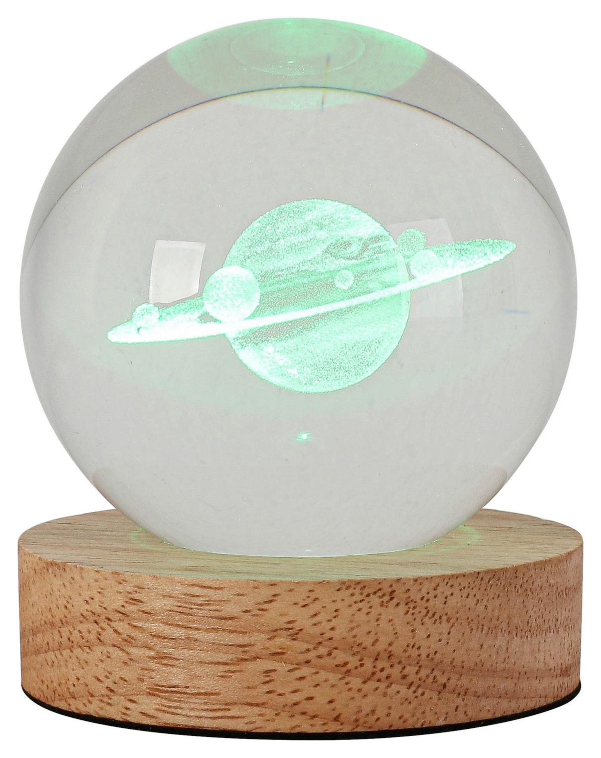 DEKORAČNÍ LED SVÍTIDLO MONI - průhledné/přírodní barvy, Romantický / Rustikální, kompozitní dřevo/plast (8/9,5cm) - Mömax
