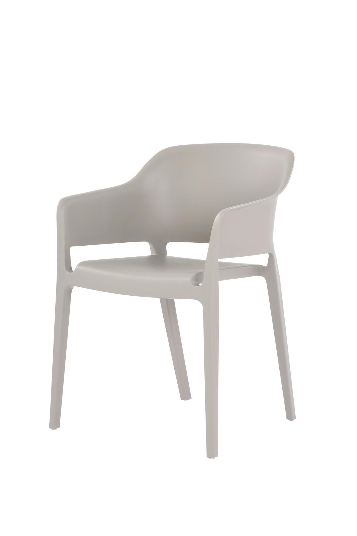 GARTENSTUHL-SET GIETHOORN - Hellgrau, MODERN, Kunststoff (54,5/77,5/55cm) - Gardenson